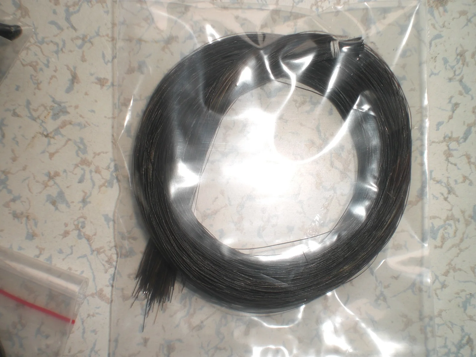 Cabelo de cavalo para violino, qualidade caudas, preto ou branco, 1 feixe, 6 gramas