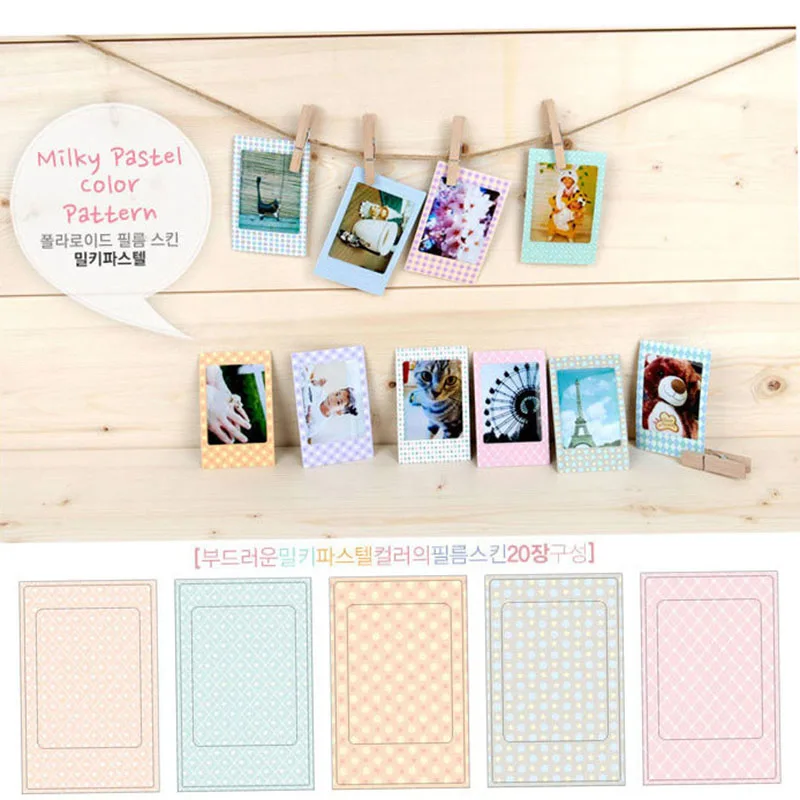 DIY 20pcs/set New Cute for Polaroid Films Photo Cute Diary Stickers For FujiFilm Instax Mini Instant 11 9 8 7S 25 50S