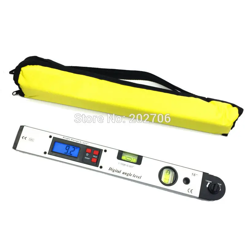 High quality 400mm/16inch Digital angel Level LCD display digital Protractor level spirit level Angle Finder