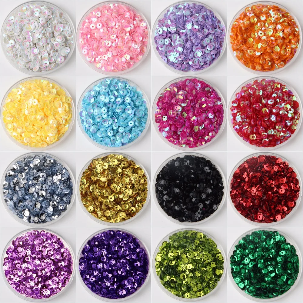 1200pcs/Pack Size 4mm Round Cup loose sequins Paillettes sewing Wedding craft, Women Garment Accessories 26 Colors Available