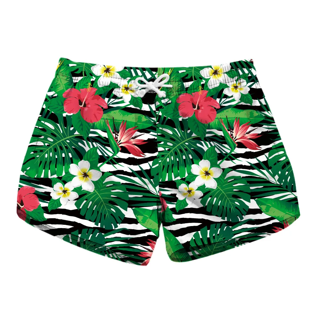 Zomer Vrouwen Strand Shorts Dunne Losse Sport Korte Broek Bloemen 3D Print Snel Droog Holiday Surfing Board Trunks Badpak Vrouwelijke