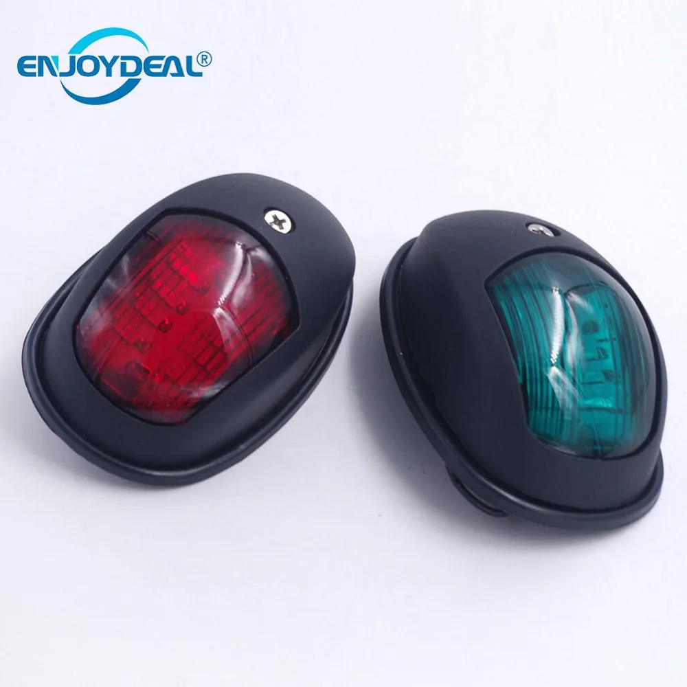 

1 Pair Waterproof Side LED Light 12V / 24V LED Bow Navigation Light Red Green Sailing Signal Light for Marine Boat Yacht