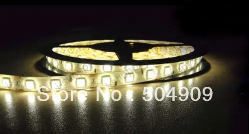 Warm White 5M 300-LED Light Strip Lamp Bar Roll Soft Flexible String SMD5050 Waterproof Showcase Car House Decor DC 12V