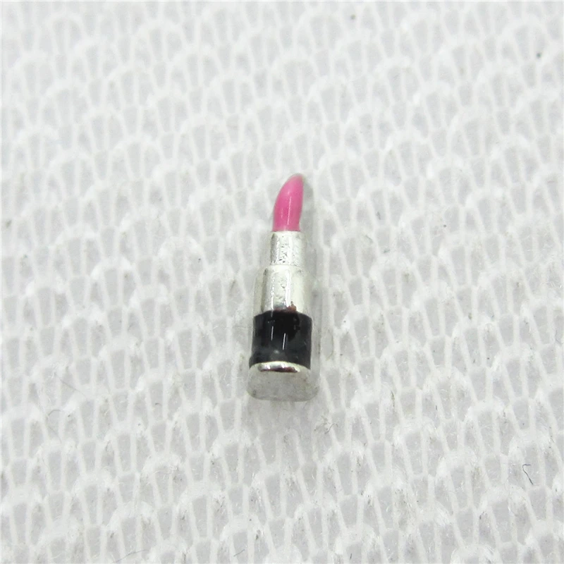 

Hot selling 20pcs/lot lipstick Floating Charms Living Glass Memory Lockets DIY Jewelry pendants Charms