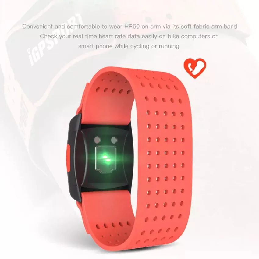 IGPSPORT HR 60 Cycling Bike Computer Heart Rate Monitor ANT+ BLE Connect Smart Phone IPX7 Rechargeable Sport Sensor Equipment