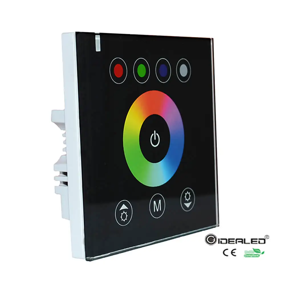 wall mounting switch RGBW Controller touch pannel 4 channel dimmer strip controller for RGB RGBW strip light DC12V-24V