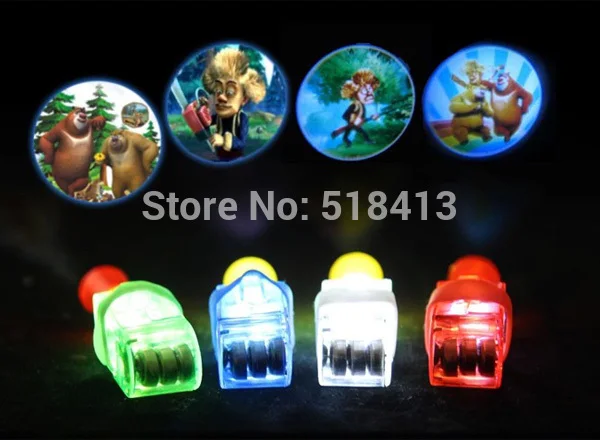 2021 Promotion Hot Sell Educational Colorful Light Toy Led Ring Finger To Dazzling Small Projection Lamp Children Toys Flashing