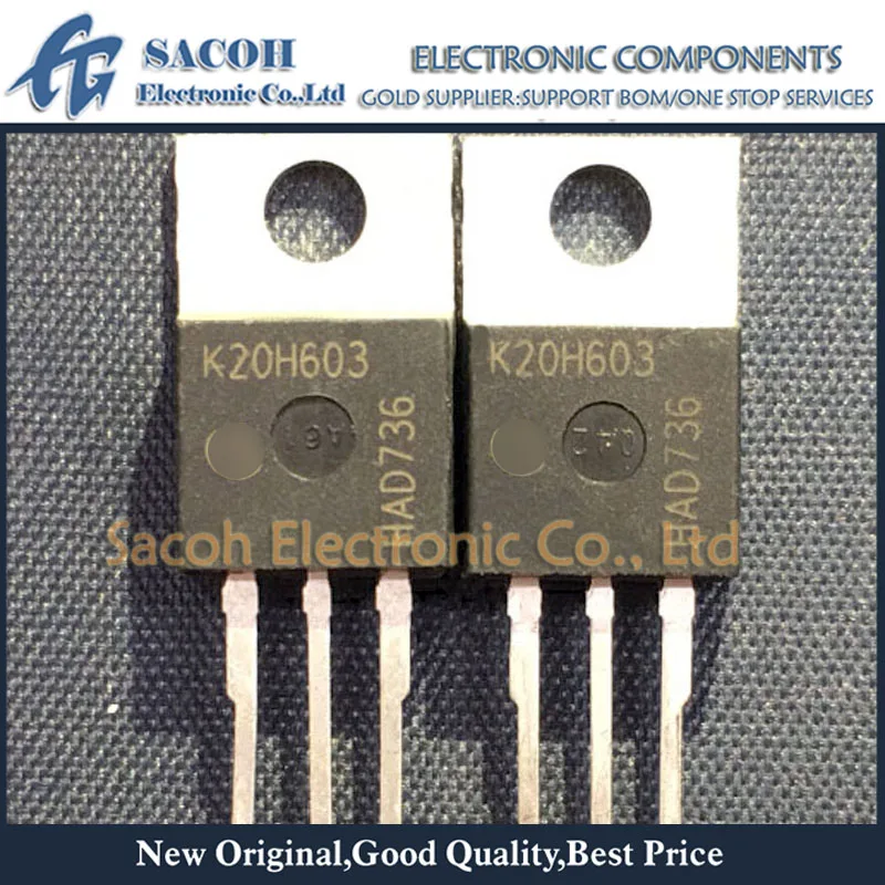 

Refurbished Original 10Pcs/Lot IKP20N60H3 K20H603 OR IGP20N60H3 G20H603 20N60 TO-220 20A 600V Power IGBT