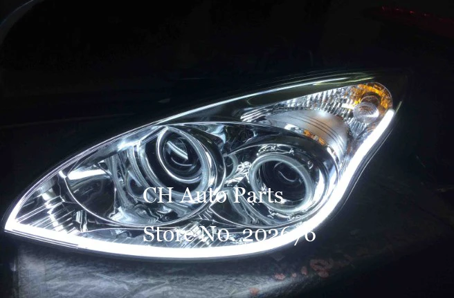 FREE SHIPPING, CHA I30 ANGEL EYE COMPLETE HEADLAMP HEADLIGHT, WITH EVIL EYE AND BI-XENON PROJECTOR,FOR  HYUNDAI