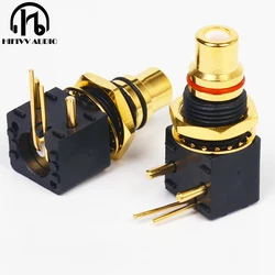 2PCS HIFI Gold-plated RCA Socket For Audio DAC Amplifier Signal Wire Decoder RCA Connector Adapter Female PCB Panel Mount Solder