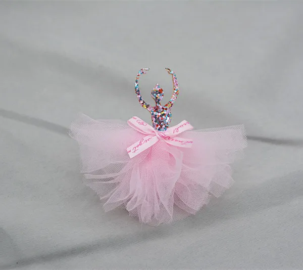 4pcs/lot 9.5x7.5cm Lace skirt ballet girls Appliques For children hair accessories and DIY Kid patches