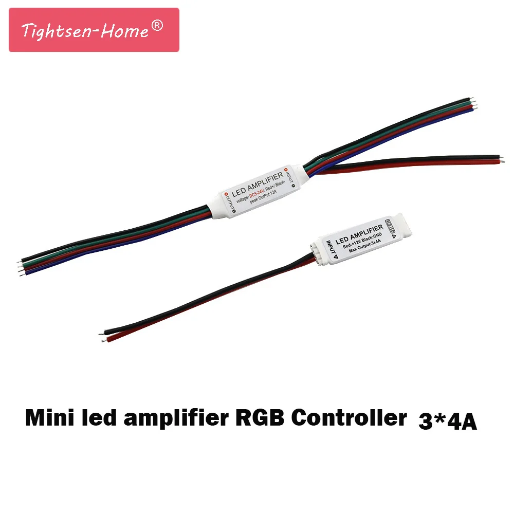 12V RGB amplifier Mini led Amplifier For 4PIN SMD 5050 3528 RGB LED strip light Repeater Console 3*4A 144W led strip accessory