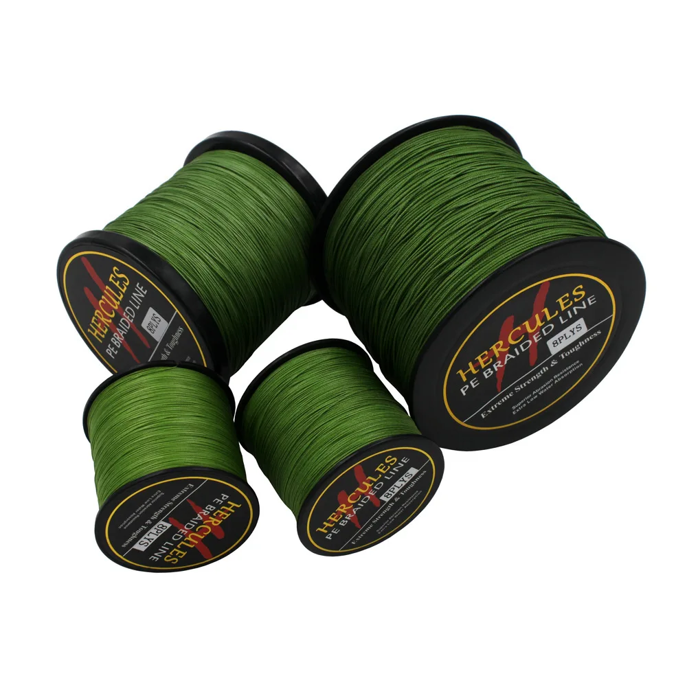 Hercules 10LB-300LB 500M Hercules100% PE Extreme 8 Strands Braided Fishing Line Sea Saltwater Fishing Weave