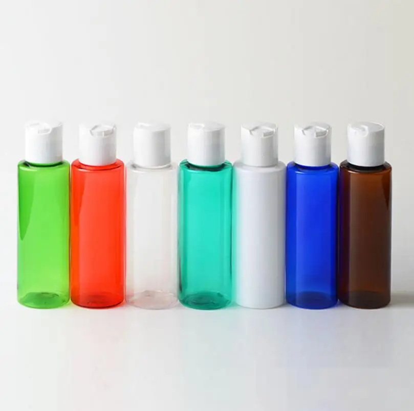 Wholesale 500pcs/lot 100ml High Quality Empty Multicolor PET Travel Lotion Refillable Bottle With Cap