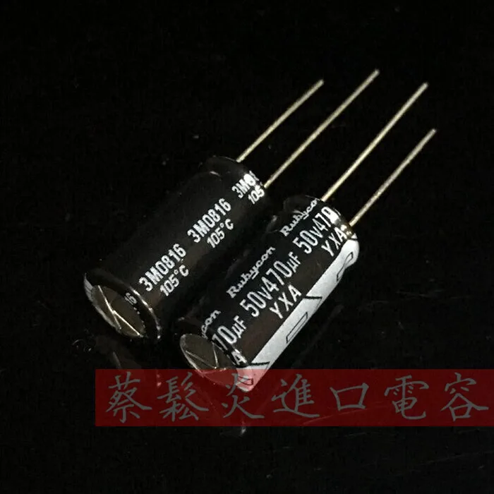 

2020 hot sale 30PCS/50PCS Rubycon imports of electrolytic capacitors 50v470uf 470uf 50v 10*20 precious stones YXA free shipping