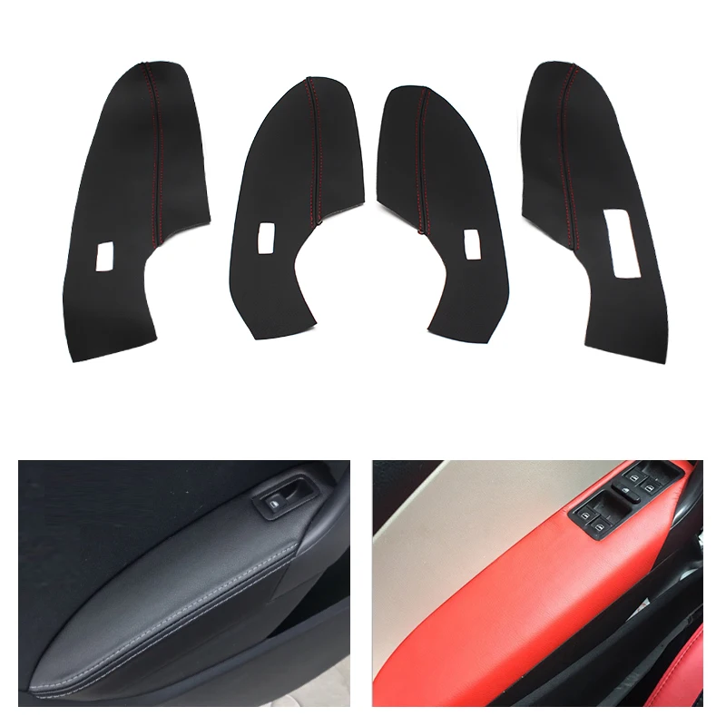 

Only Hatchback Microfiber Leather Interior Door Panel Armrest Protective Cover For VW Polo 2011 2012 2013 2014 2015 2016