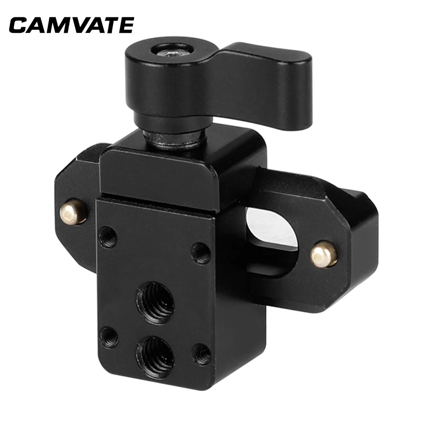CAMVATE Set di morsetti e binari NATO a sgancio rapido per accessori per gabbie per fotocamera DSLR Maniglia per monitor con braccio magico Supporto per microfono per luce video