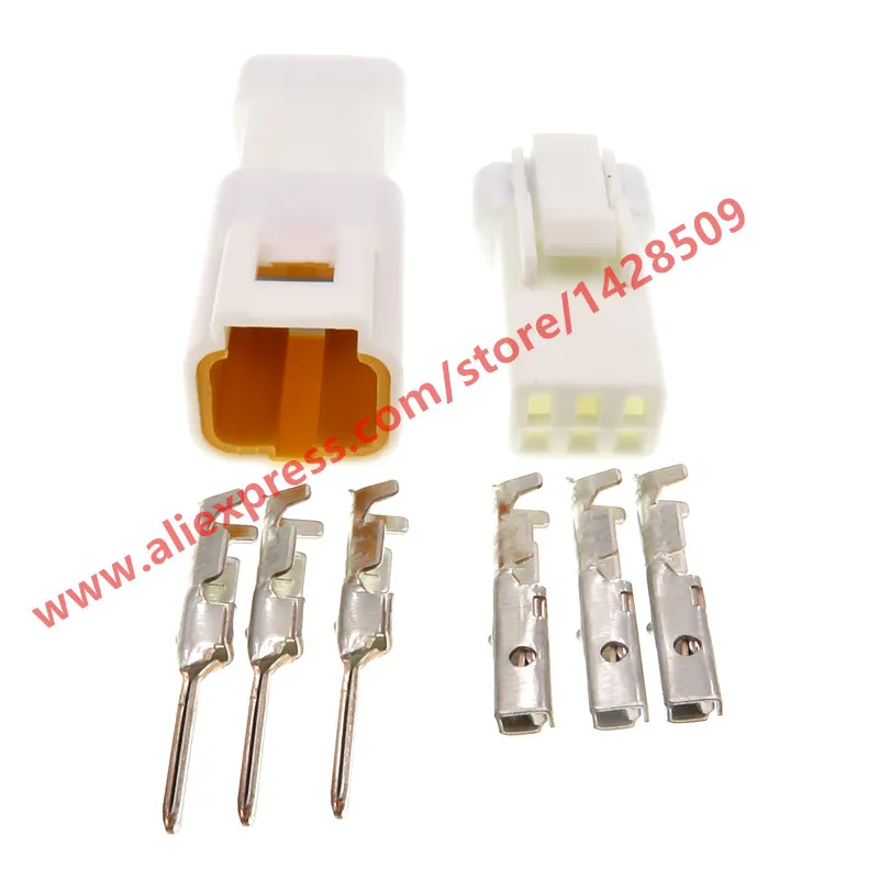 20 Sets 3 Pin White Waterproof Automotive Plug Wiring Harness Connector 03R-JWPF-VSLE 03T-JWPF-VSLE