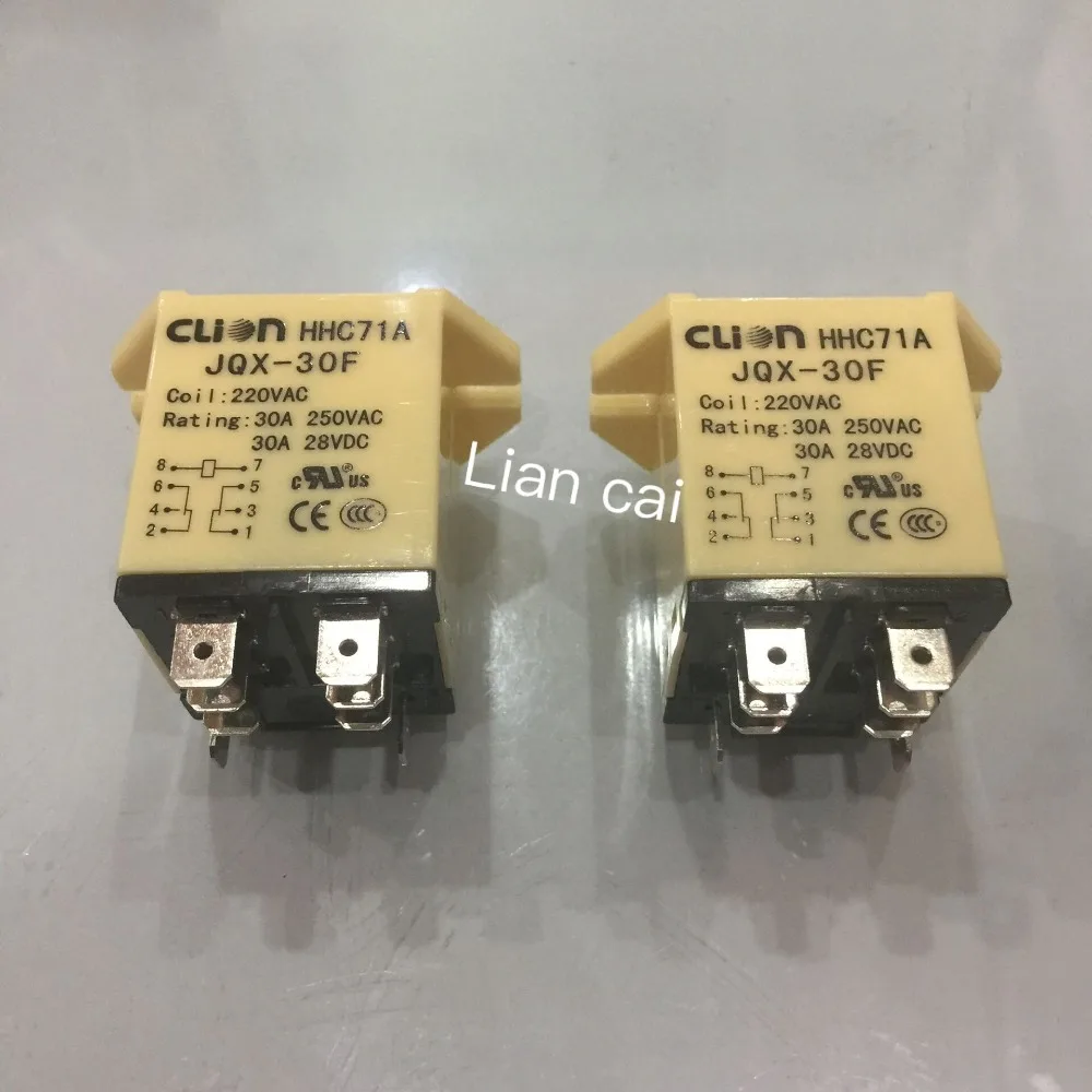 3Pieces/Lot JQX-30F 2Z AC 220V Coil 30A 250V AC Power Relay 8 Pin DPDT Brand New