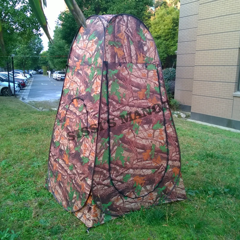 Camouflage Portable Outdoor Shower Tent Dreesing Toilet Photography Pop Up Tent Single Privacy Watching Game Bird Car Beach Tent