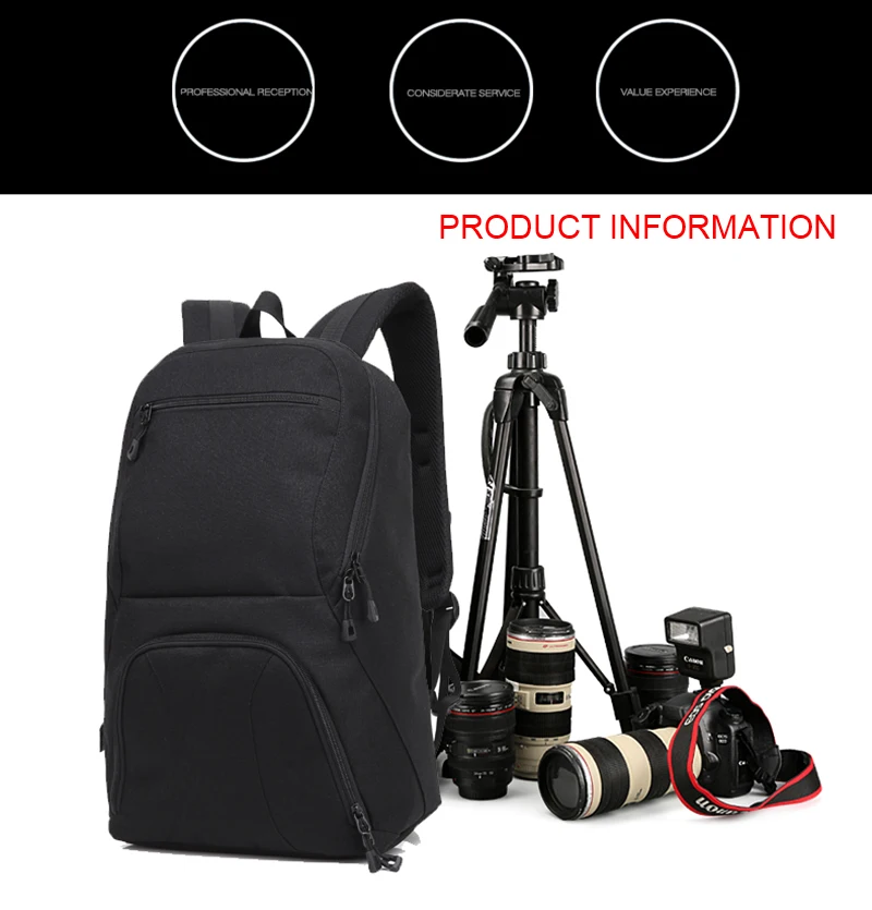 

HuWANG 8017 Travel Camera Backpack Digital SLR Backpack Soft Shoulders Waterproof Camera Video Bag HW8017