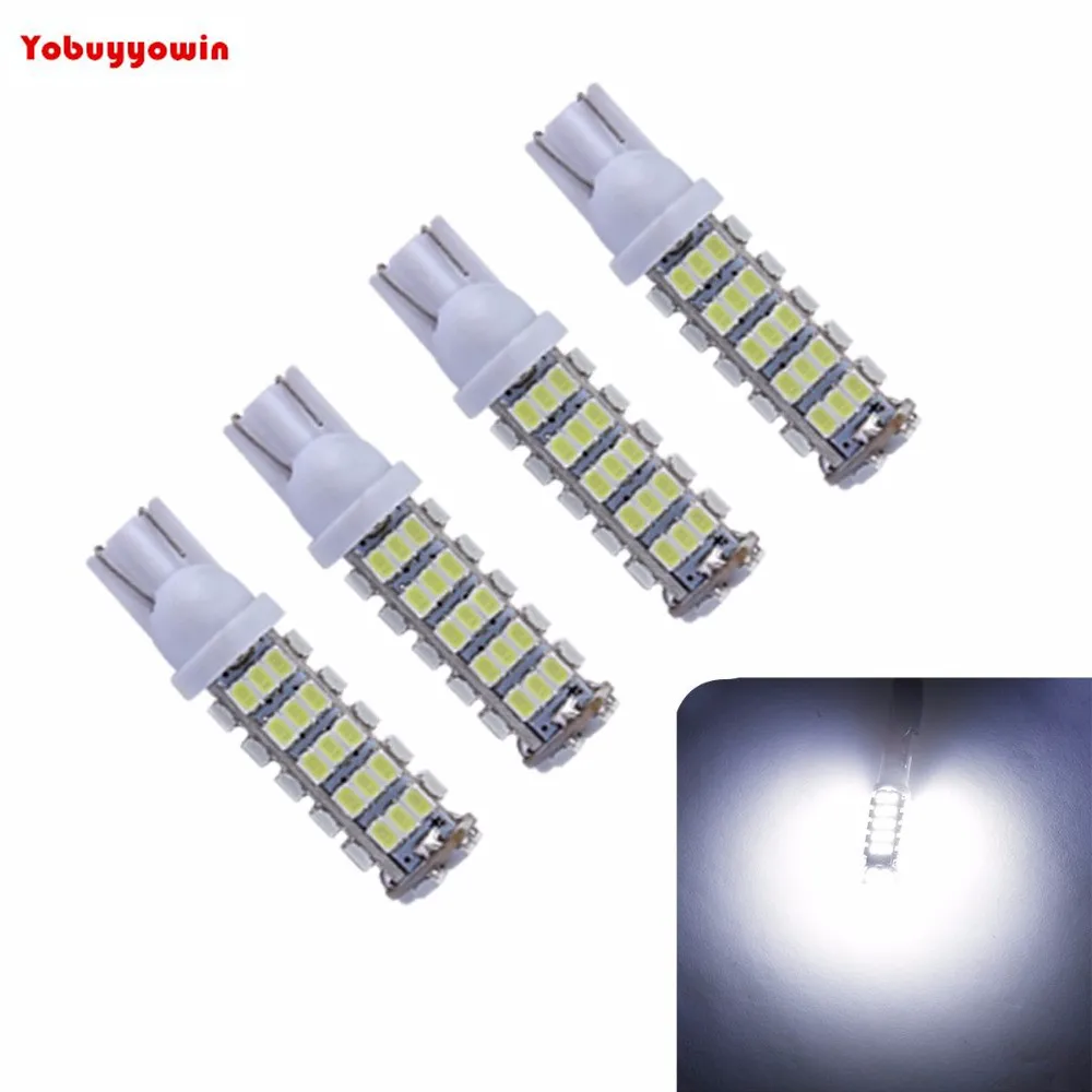 4 x Super Bright White Car Light 1206 68-SMD T10 194 168 158 LED Bulbs 12V Blinker License Plate Backup Light