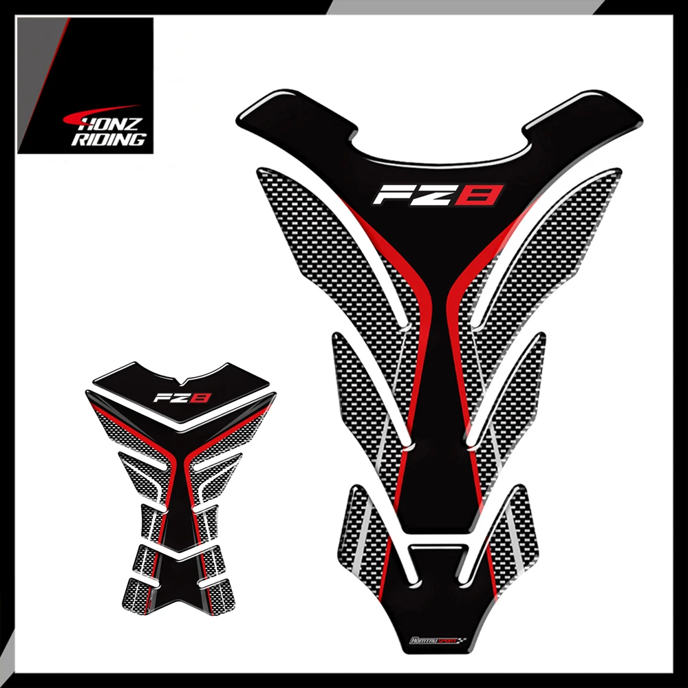 

For Yamaha FZ8 Fazer FZ 8 Tankpad 3D Carbon-look Motorcycle Tank Pad Protector Decal Stickers