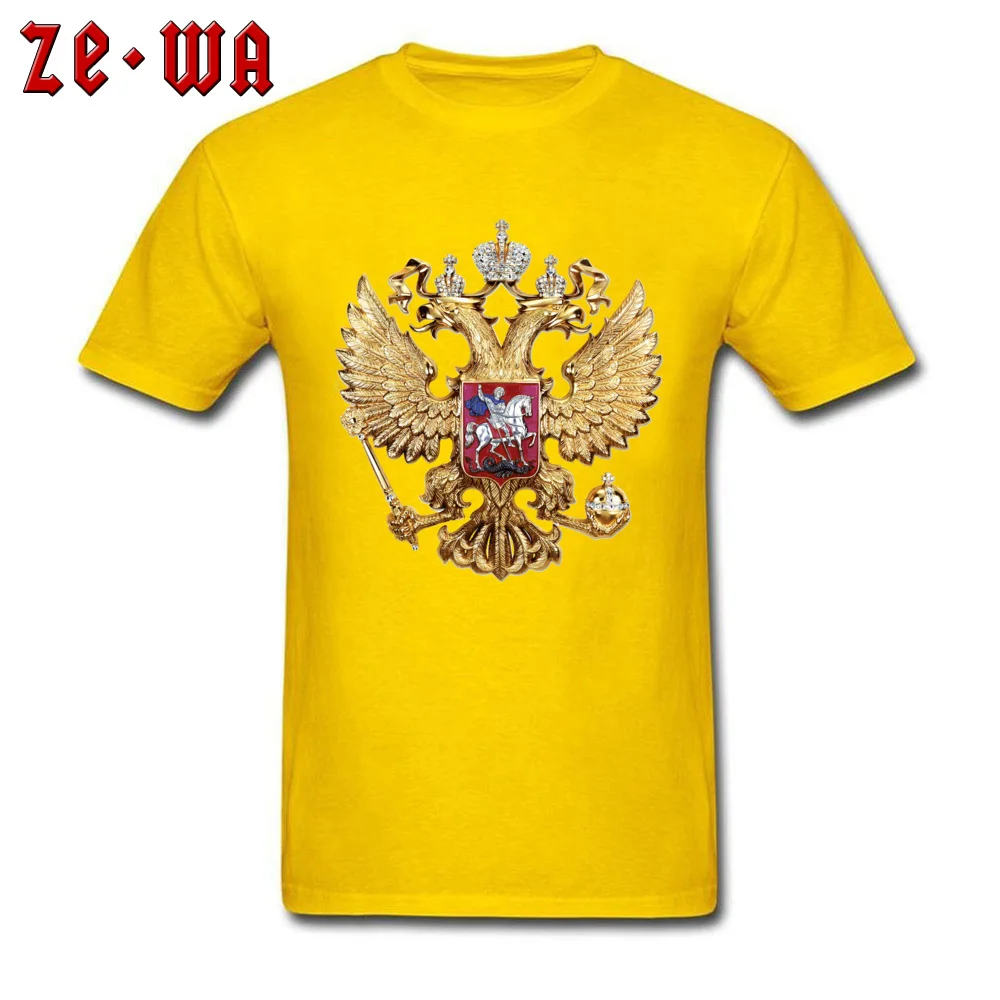 Punk Style T-shirt Men Classic Red T Shirt 100% Cotton Tshirt Russian Coat Of Arms 3D Printed Cool Clothes O Neck Tops & Tees