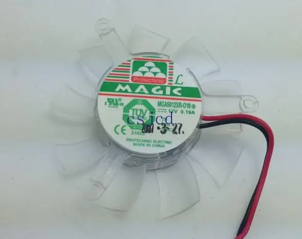 Ventilador silencioso para tarjeta de vídeo, MGA5012XR-O10, 3,9 cm, 4cm, 4,5 cm, 2 cables de diámetro, disipación de calor