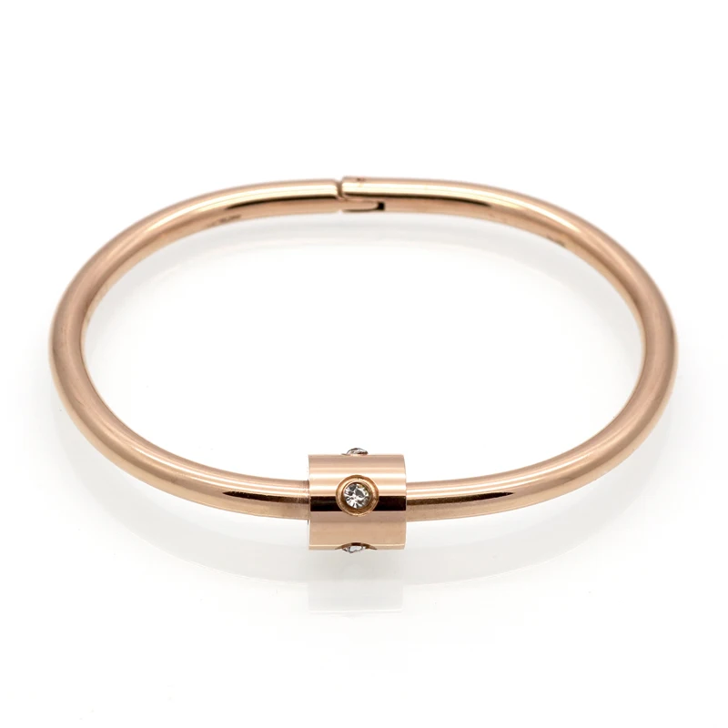 Nieuwe Collectie Luxe Merk Pulseira Rvs Crystal Armbanden & Armbanden Gouden Kleur Schroef Liefde Sieraden Armband Voor Vrouwen