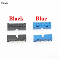 cltgxdd 2pcs USB 3.0 19p 19pin USB3.0 male connector 180 degree motherboard chassis front seat expansion connector