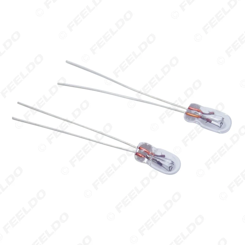 FEELDO 100pcs Car T3 12V 30MA Halogen Bulb External Halogen Lamp Replacement Dashboard Bulb Light Warm White #CA2687