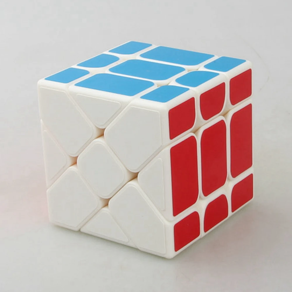 Yongjun Vierkante Koning Fisher 3X3X3 Skew Plastic Speed Magic Cube Puzzel Cubes Educatief Speelgoed Voor Kinderen kids