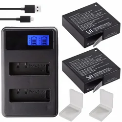 Oryginał dla Xiaomi YI 4K Bateria AZ16-2 USB LCD Podwójna ładowarka Kamera akcji 2 4k+ Lite Akcesoria 1200 mAh Akumulator