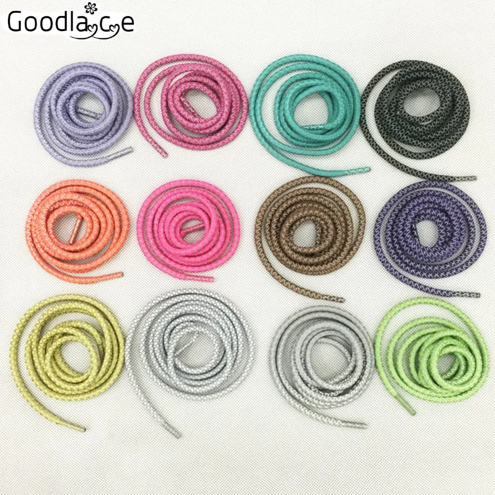 Round Rope 3M Reflective Runner Shoe Laces Visible Safety Shoelaces Shoestrings 14 Colors 47