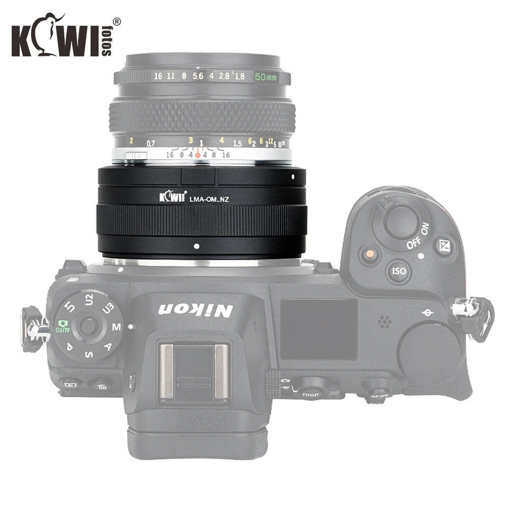 KIWIFOTOS LMA-OM_NZ عدسة محول عصابة لأوليمبوس OM جبل ل نيكون Z جبل الألومنيوم سبائك 69x34.8mm