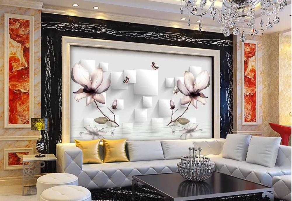 3d wallpaper for room Black transparent flowers wallpaper bathroom window mural wallpaper Home Decoration