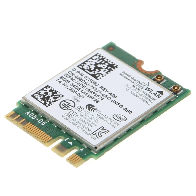 Intel sem fio-ac 3160 3160ngw dual band bluetooth 4.0 ngff placa wi-fi para dell
