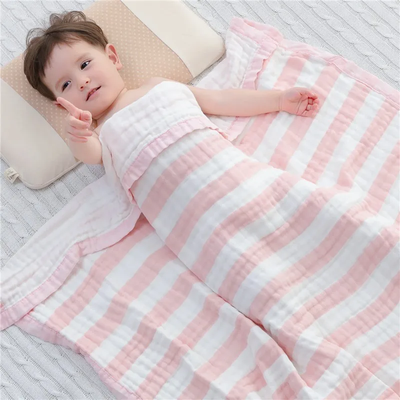 MOTOHOOD 100% Cotton Baby Blankets Newborn Super Soft Muslin Baby Swaddle Wrap Summer Baby Boy Blanket Baby Room Accessories