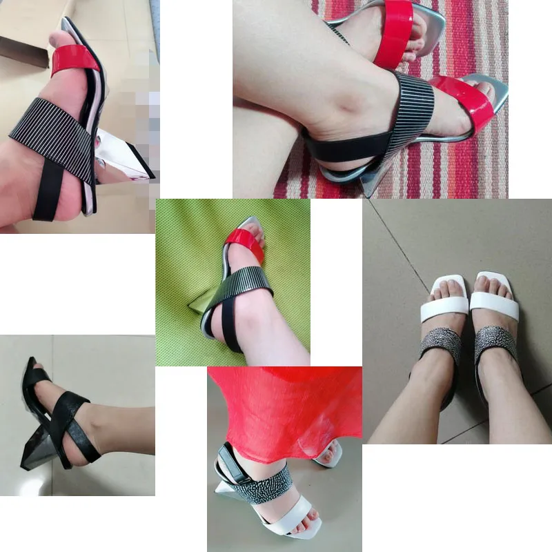 Women Sandals Strange High Heel Summer Gladiator Sandal Wedge Shoes Mixed Colors Woman Sexy Valentine Shoes HL092 MUYISEXI