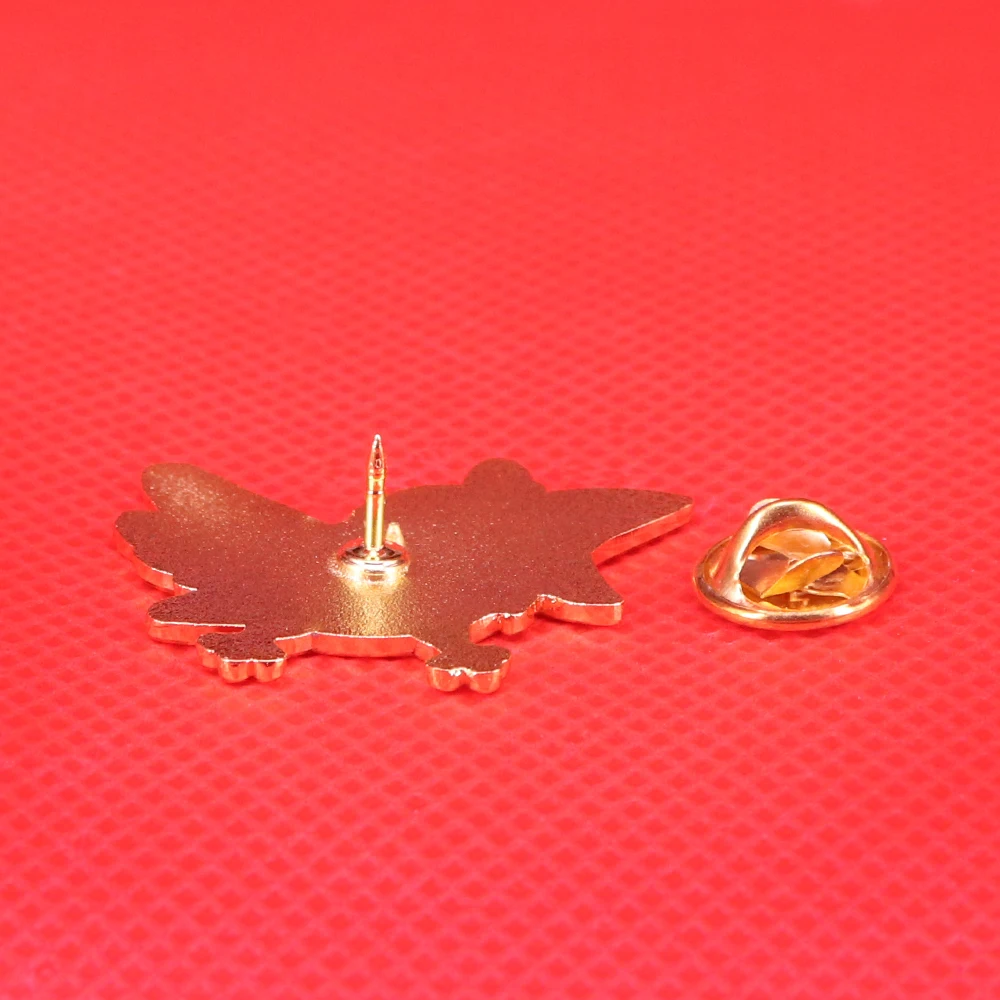 Foraging birds enamel pin cute animal brooch black funny open mouth bird badge men women shirts backpack accessories