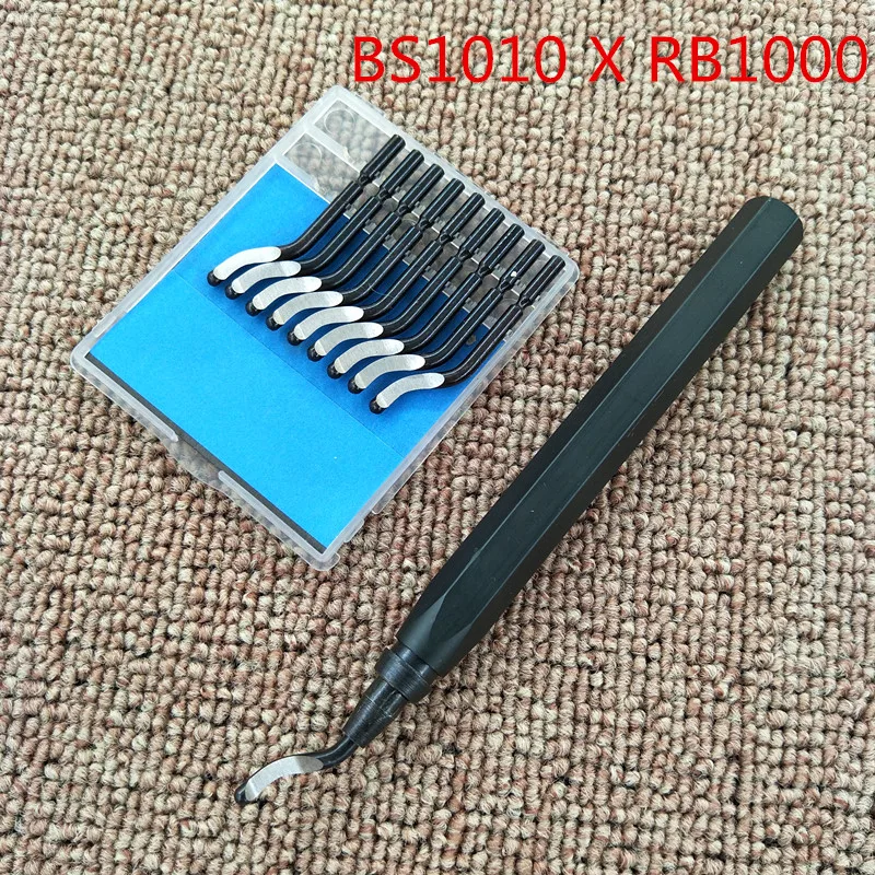 Faca 10 Peças Bs1010 Lâmina Mais Peça Rb1000 Alça Caixa de Ferramentas Manual Peças de Ferramenta de Manutenção Rebarba Removedor de Pelos