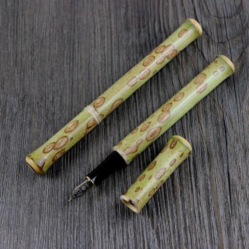 

Creative Handmade Bamboo Pen Natural color Pen Wooden fountain Pen 0.5mm as Gift for business and office