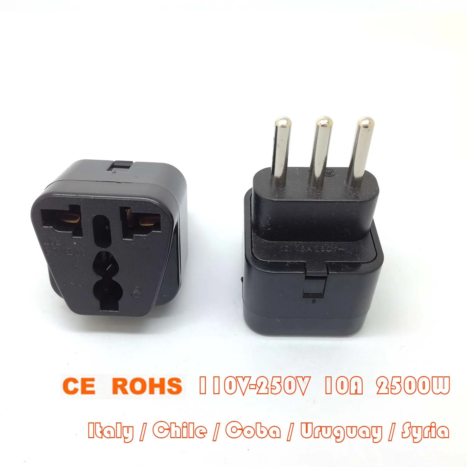 CE ROHS Universal POWER Travel Adapter Plug for ITALY CHILE URUGUAY COBA