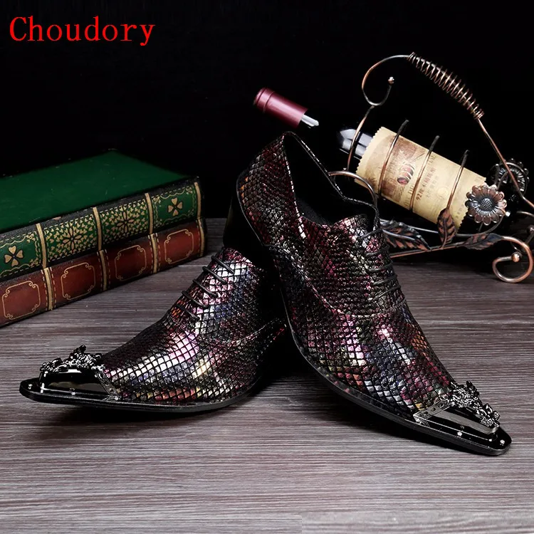 

italian mens shoes brands mixed colors glitter shoes snake skin geniune leather alligator shoes for men slip on metallic pointy