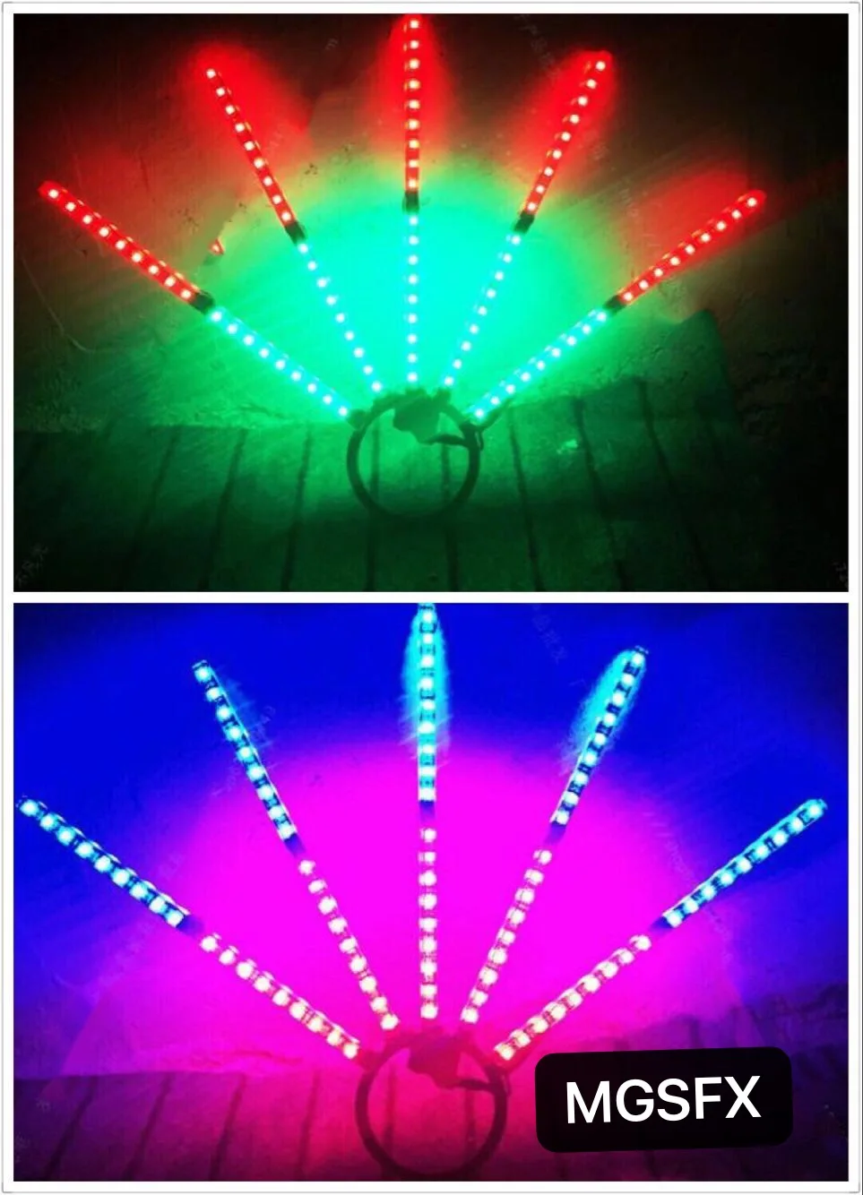 LED Light Fans / LED fans / Glow fans / light up fans for stage performance dance nightclub