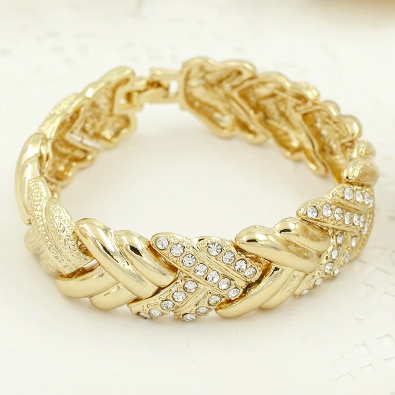 Liffly Bridal Fashion Dubai Gold Jewelry Sets for Women Costume Necklace Earrings Nigerian Wedding African Beads Jewelry Set