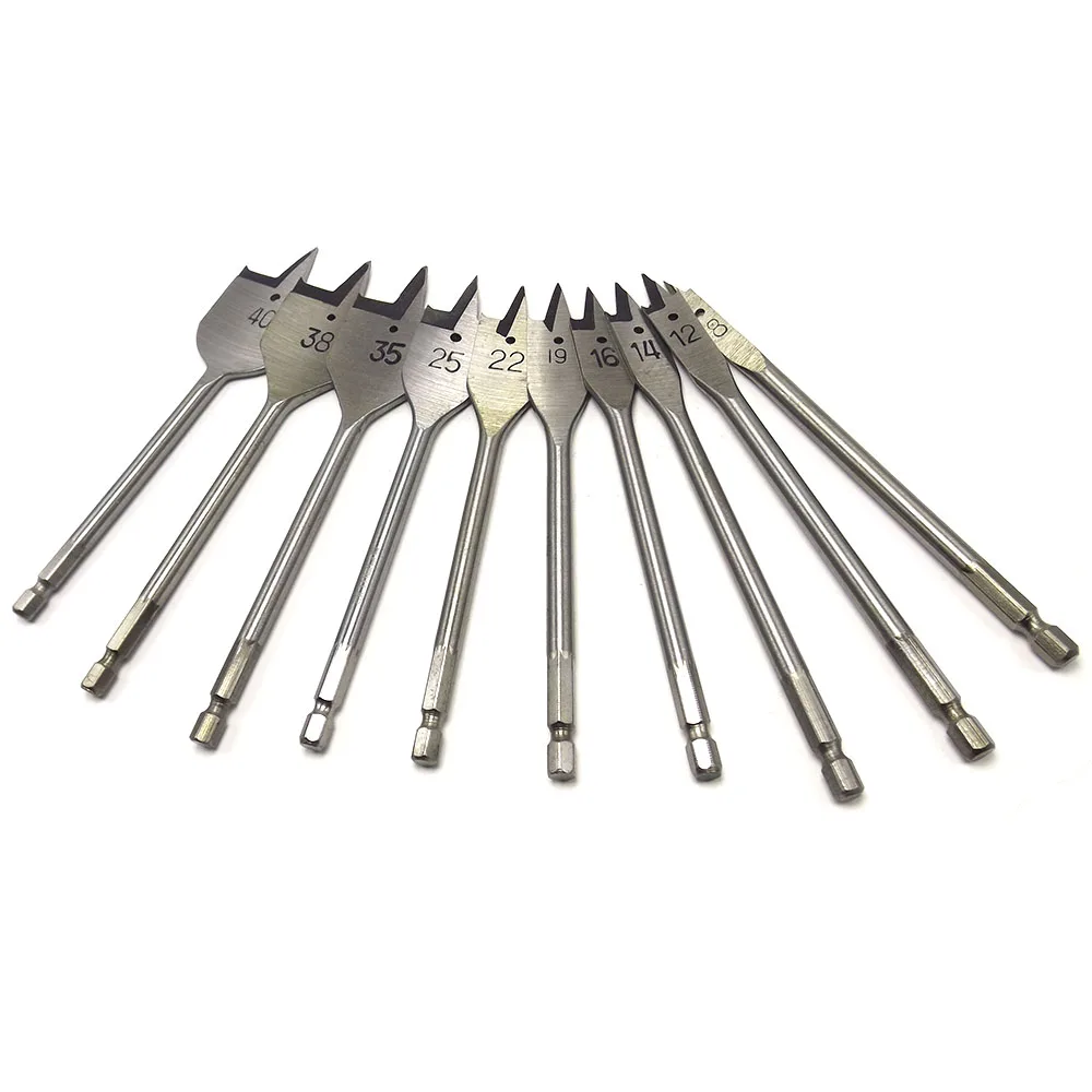 HOEN 1PC 18mm Drill Set Steel Carpentry Tool Titanium Coating Hex Shank Spade Bits Mini Hss Cobalt Wood Step Drill Bit Set