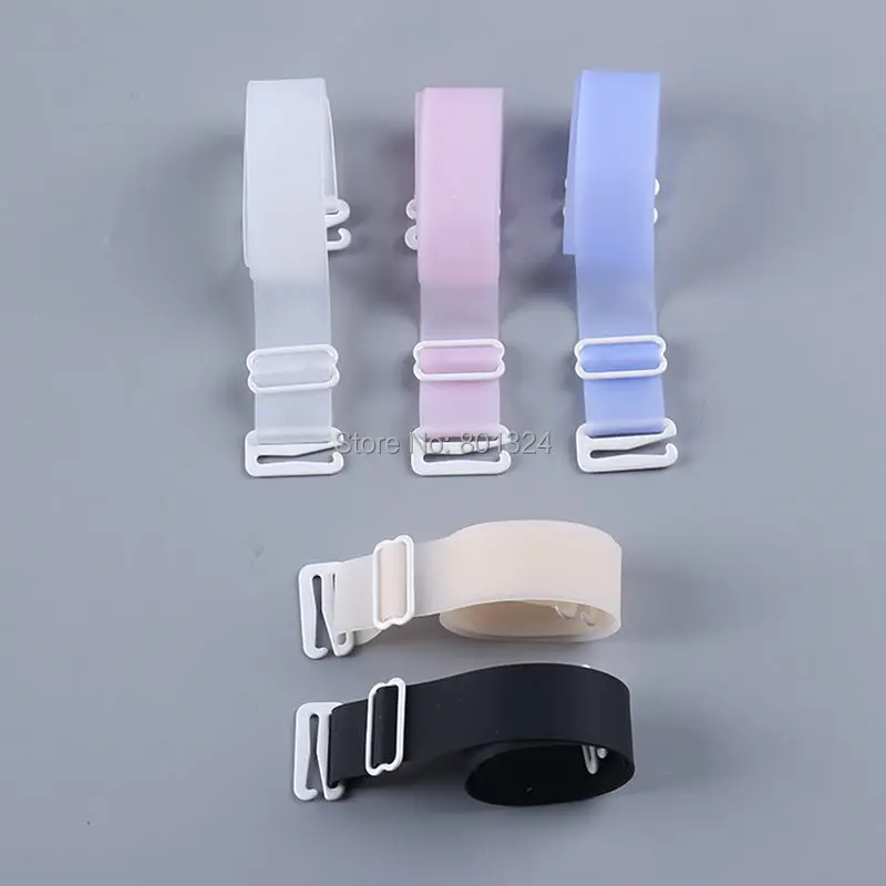 Wide 1.5cm Women Invisible silica gel bra Straps Lady Bra Set Non-slip Shoulder Straps Adjustable Transparent Underwear Belts