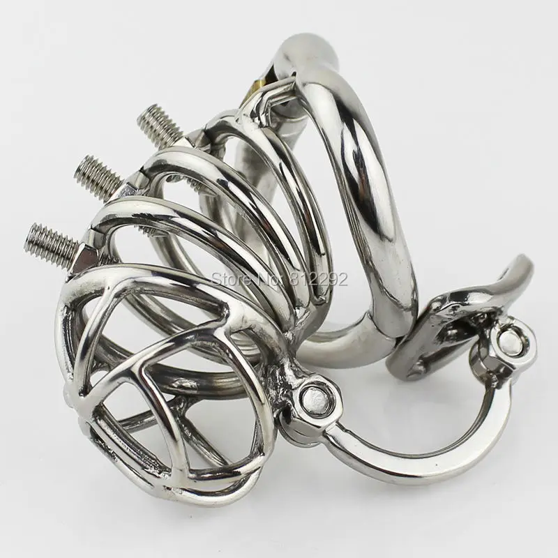 Male Chastity Belt Stainless New Design Steel Chastity Cage Metal Penis Lock With Adjustable Testicular Separated Hook Device